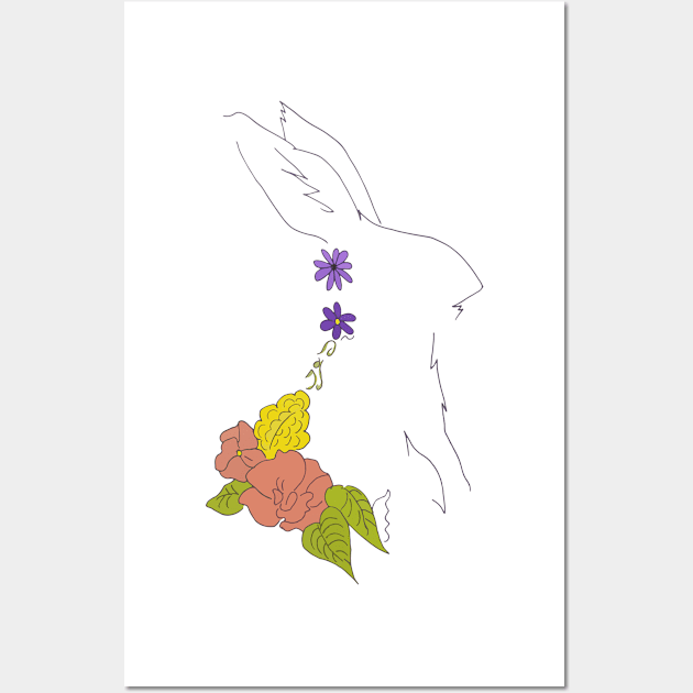 flower bunny Wall Art by wildmagnolia